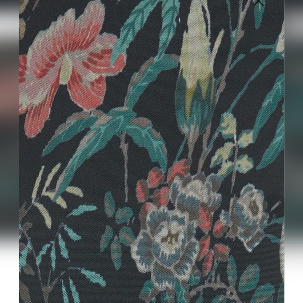 Rebecca Taylor La Vie Faded Garden Mesh Long Sleeve Dress Large - Picture 8 of 16